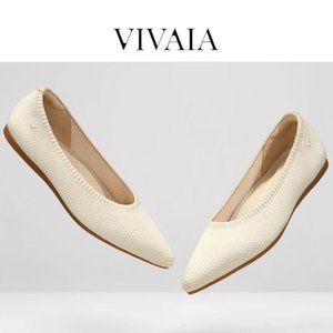 Vivaia Aria 5 Pointed Toe Ballet Flats Almond 10.5 NWOT